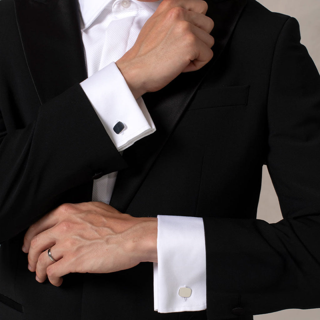 Ethan - Sterling Silver Cuff Links | Free Engraving