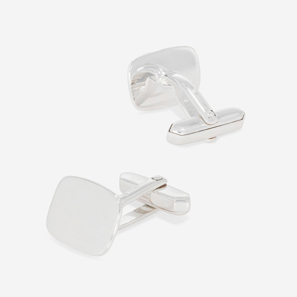 sterling silver cushion cufflinks