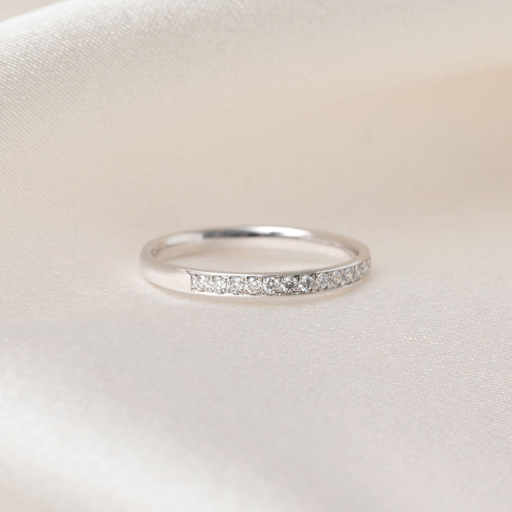 ETHEL | Diamond Wedding Ring in 9ct White Gold