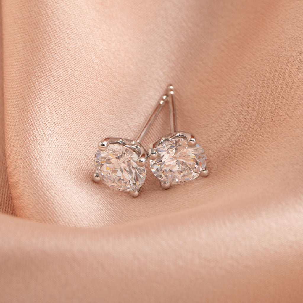 Eve - Diamond Studs 18ct White Gold 2ct | Lab Grown