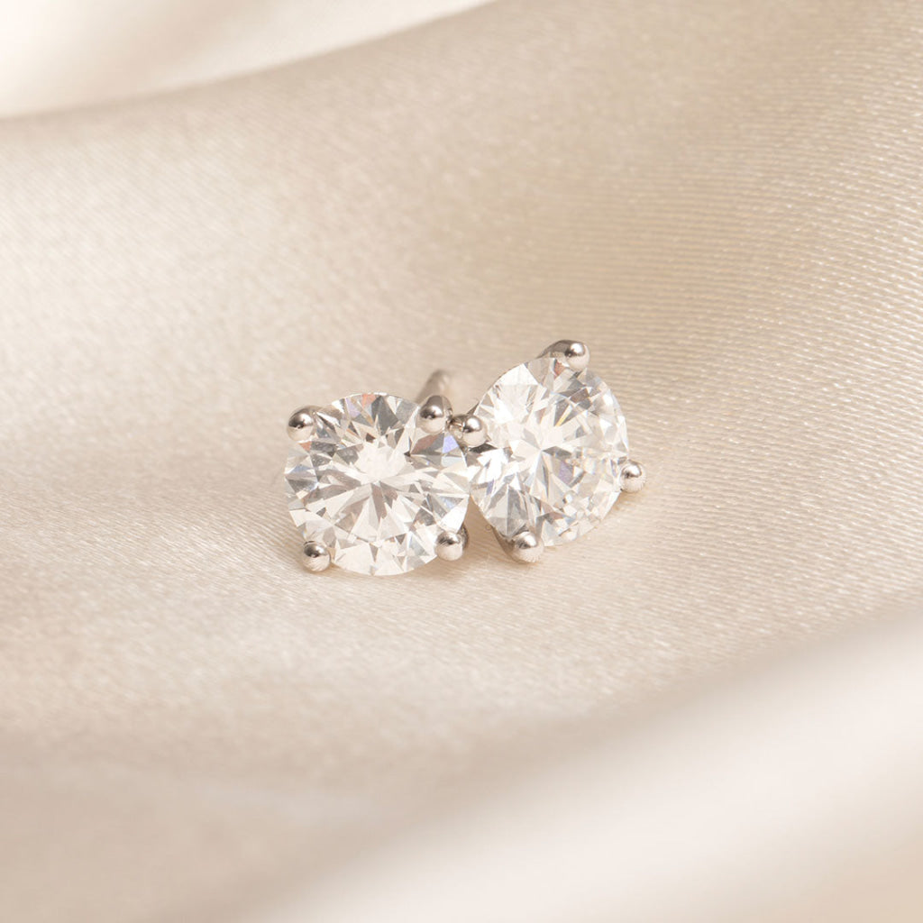 Eve - Diamond Studs 18ct White Gold - 3ct | Lab Grown