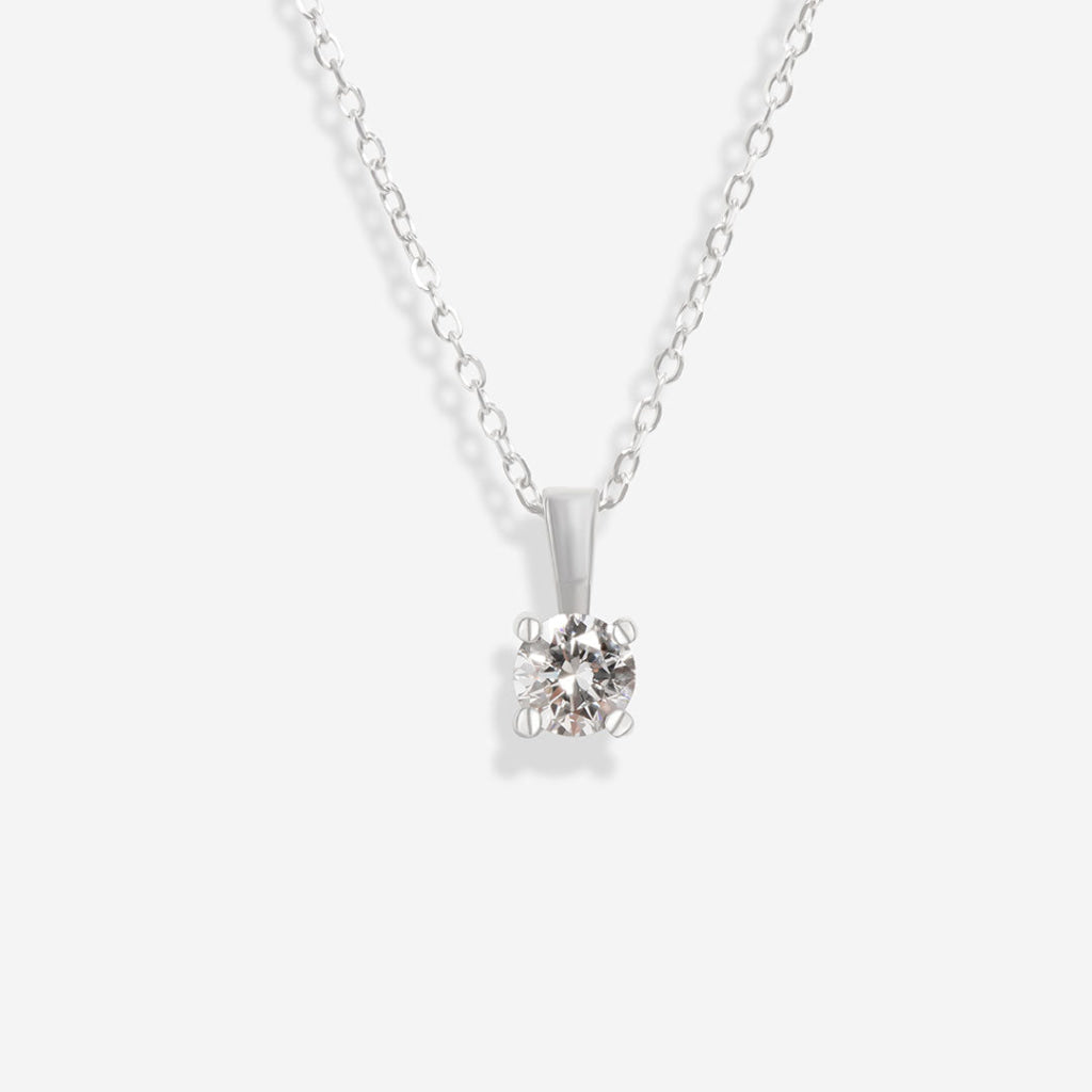 18ct white gold diamond necklace 