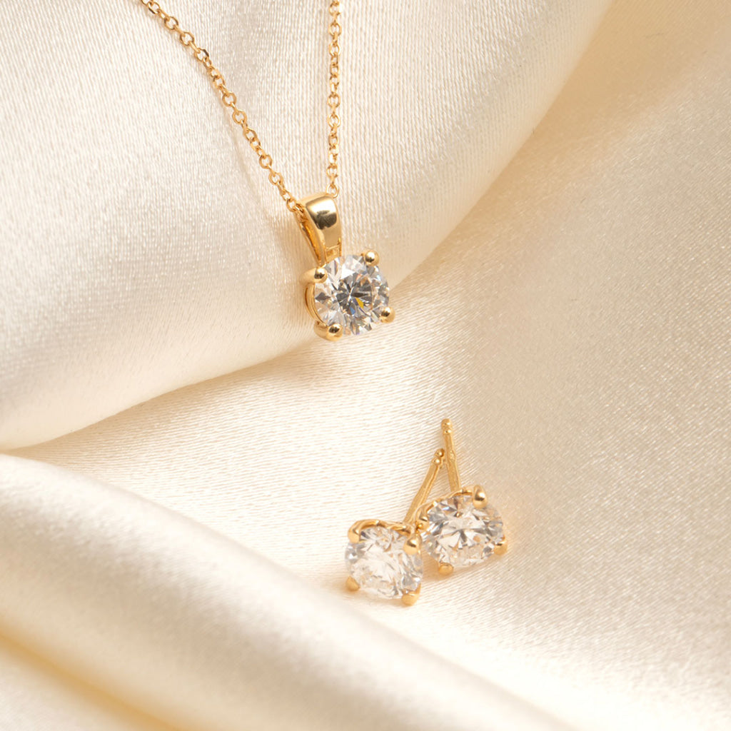 diamond earring and necklace set