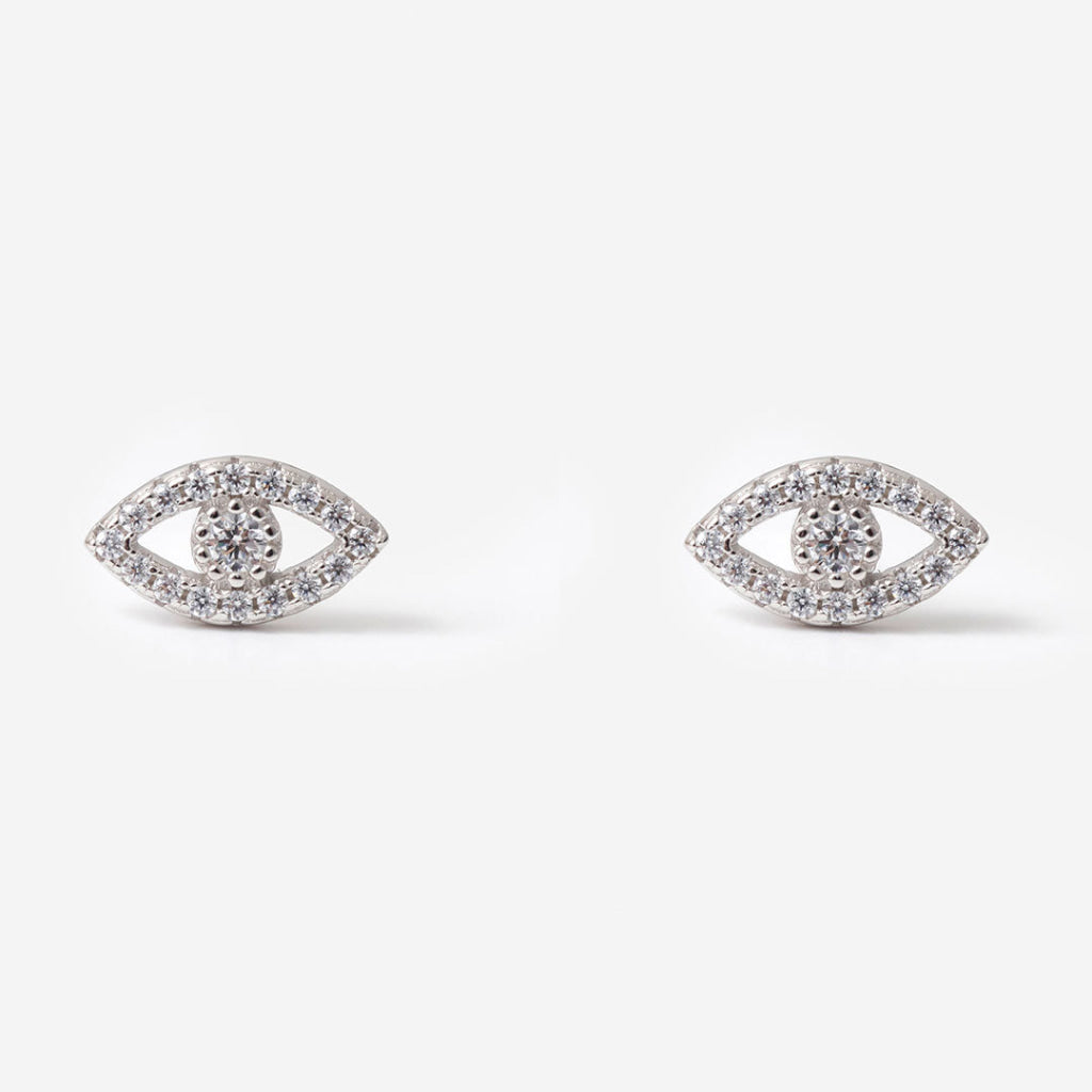 Evil Eye Earrings | Sterling Silver - Earrings
