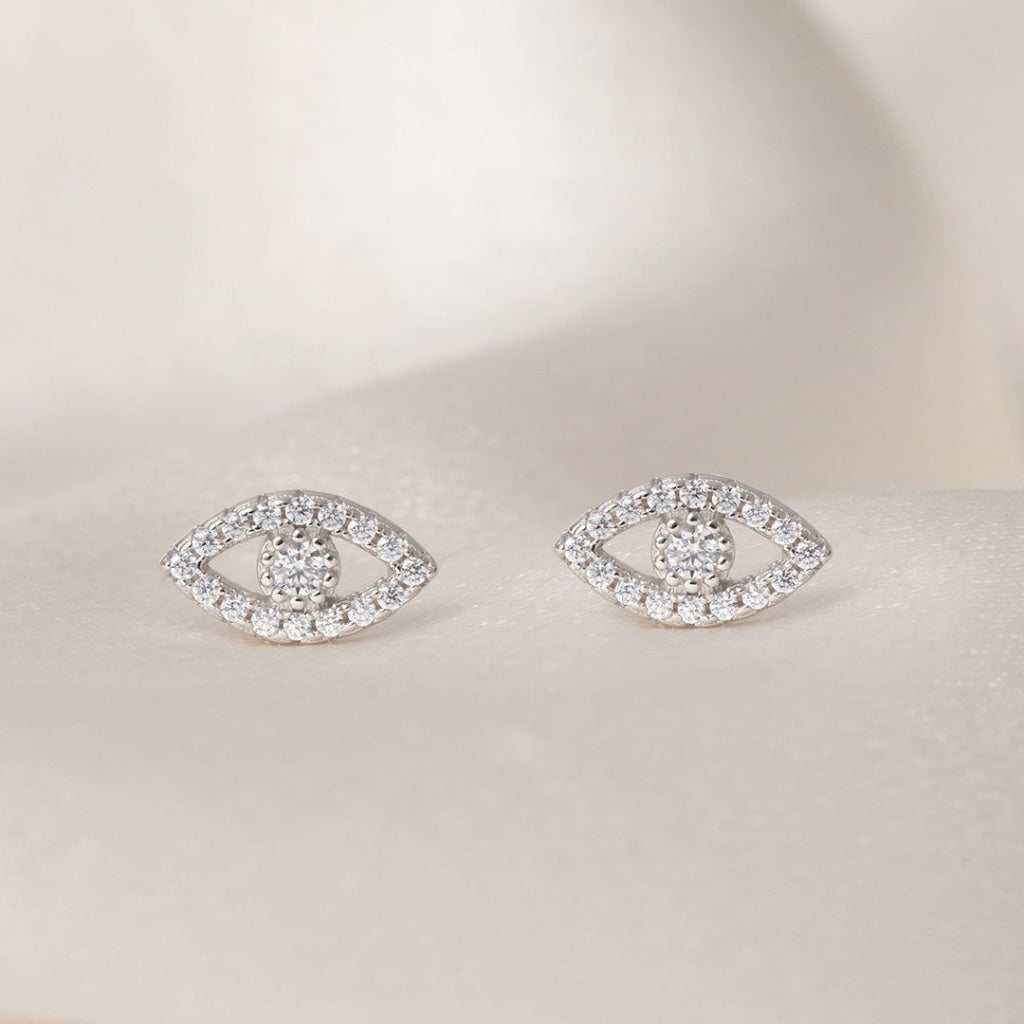 Evil Eye Earrings | Sterling Silver - Earrings
