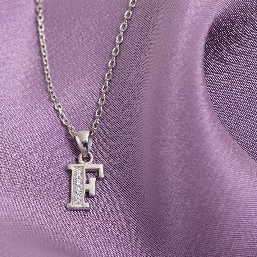 Sterling Silver Initial F Necklace