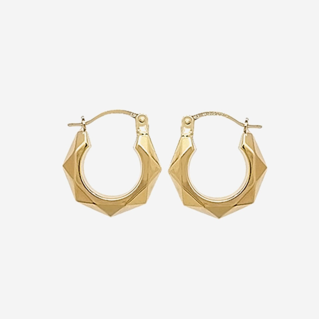 Facet Baby Creole Kids Earrings | 9ct Gold