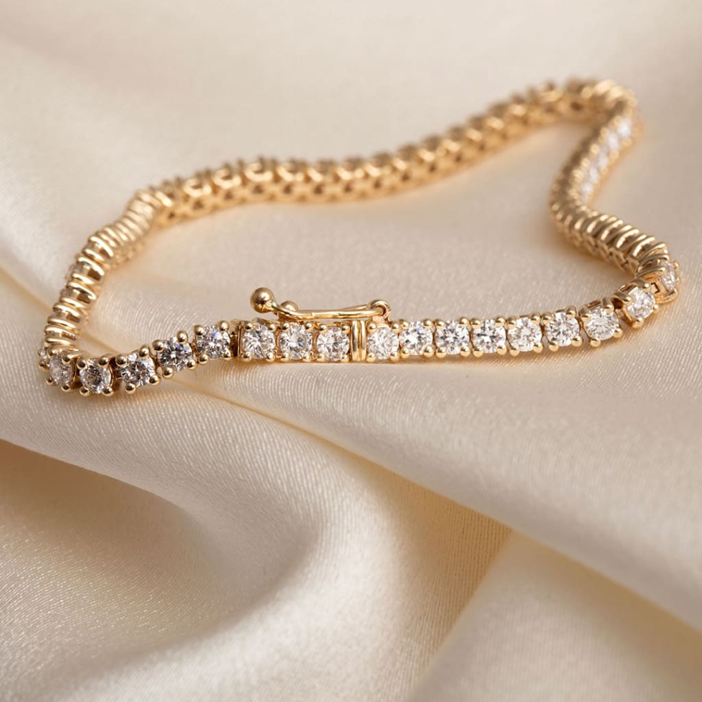 Faith - 3ct | 9ct Gold Lab Grown Tennis Bracelet - Bracelet