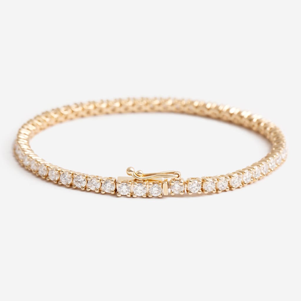 Faith - 3ct | 9ct Gold Lab Grown Tennis Bracelet - Bracelet