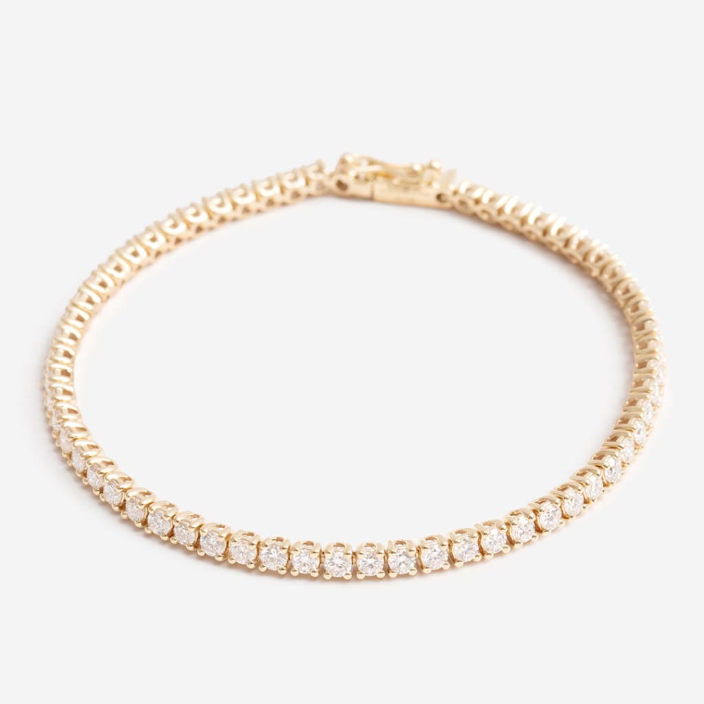 Faith - 3ct | 9ct Gold Lab Grown Tennis Bracelet - Bracelet