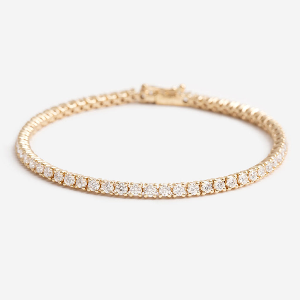 Faith - 3ct | 9ct Gold Lab Grown Tennis Bracelet - Bracelet