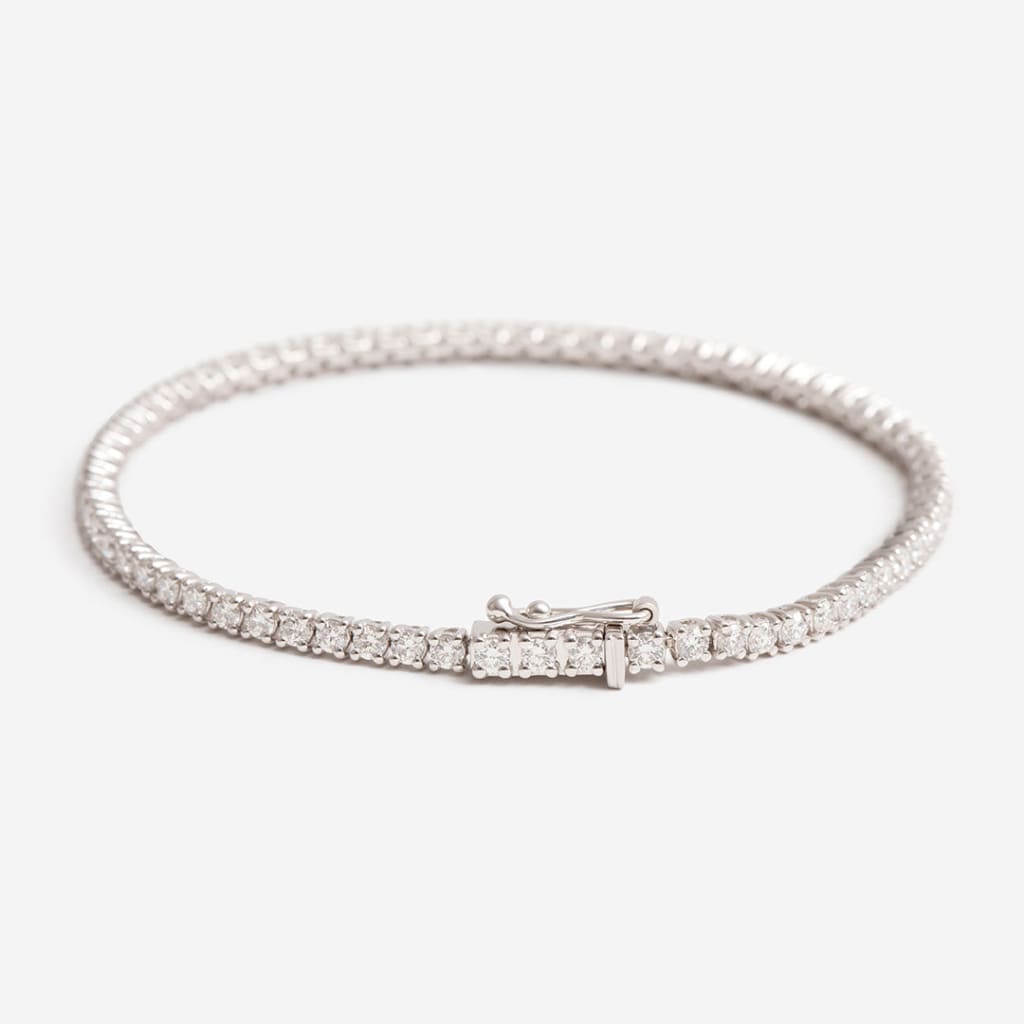 Faith - 3ct | 9ct White Gold Lab Grown Tennis Bracelet