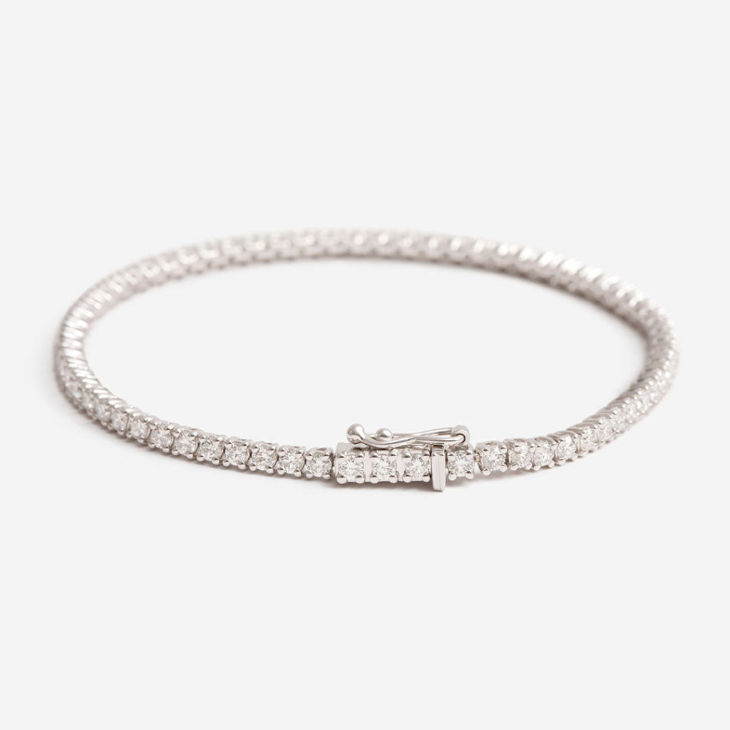 Faith - 3ct | 9ct White Gold Lab Grown Tennis Bracelet