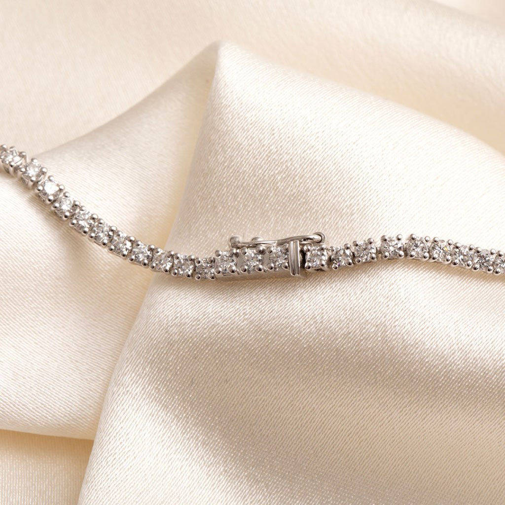 Faith - 3ct | 9ct White Gold Lab Grown Tennis Bracelet