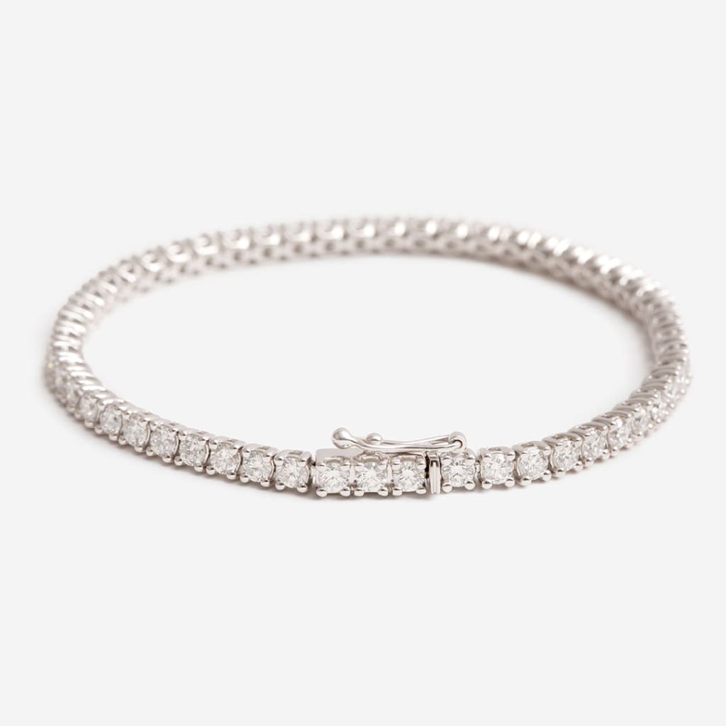 Faith - 5ct | 9ct White Gold Lab Grown Tennis Bracelet