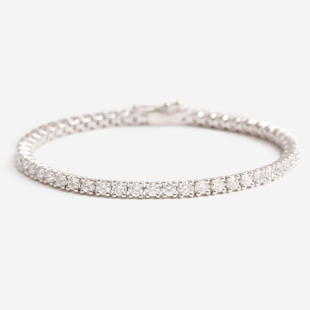 Faith - 5ct | 9ct White Gold Lab Grown Tennis Bracelet