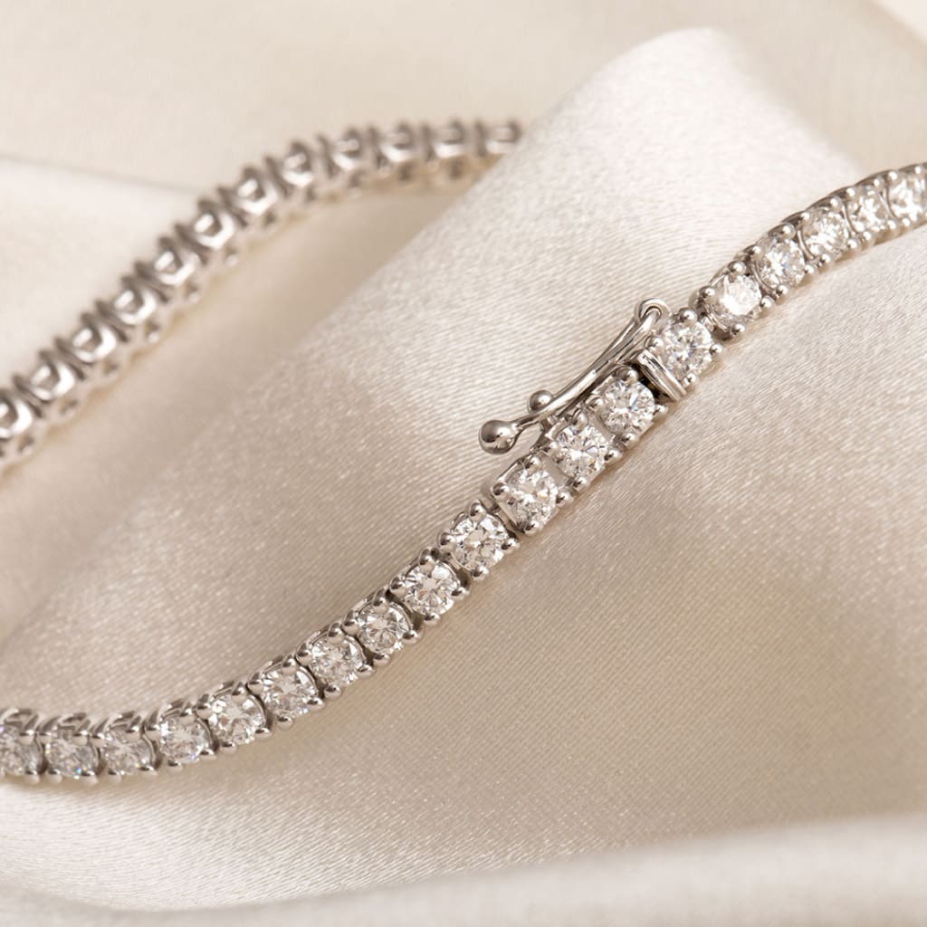 Faith - 5ct | 9ct White Gold Lab Grown Tennis Bracelet