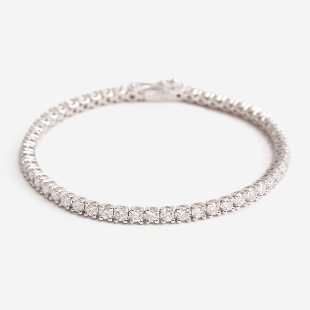 Faith - 5ct | 9ct White Gold Lab Grown Tennis Bracelet