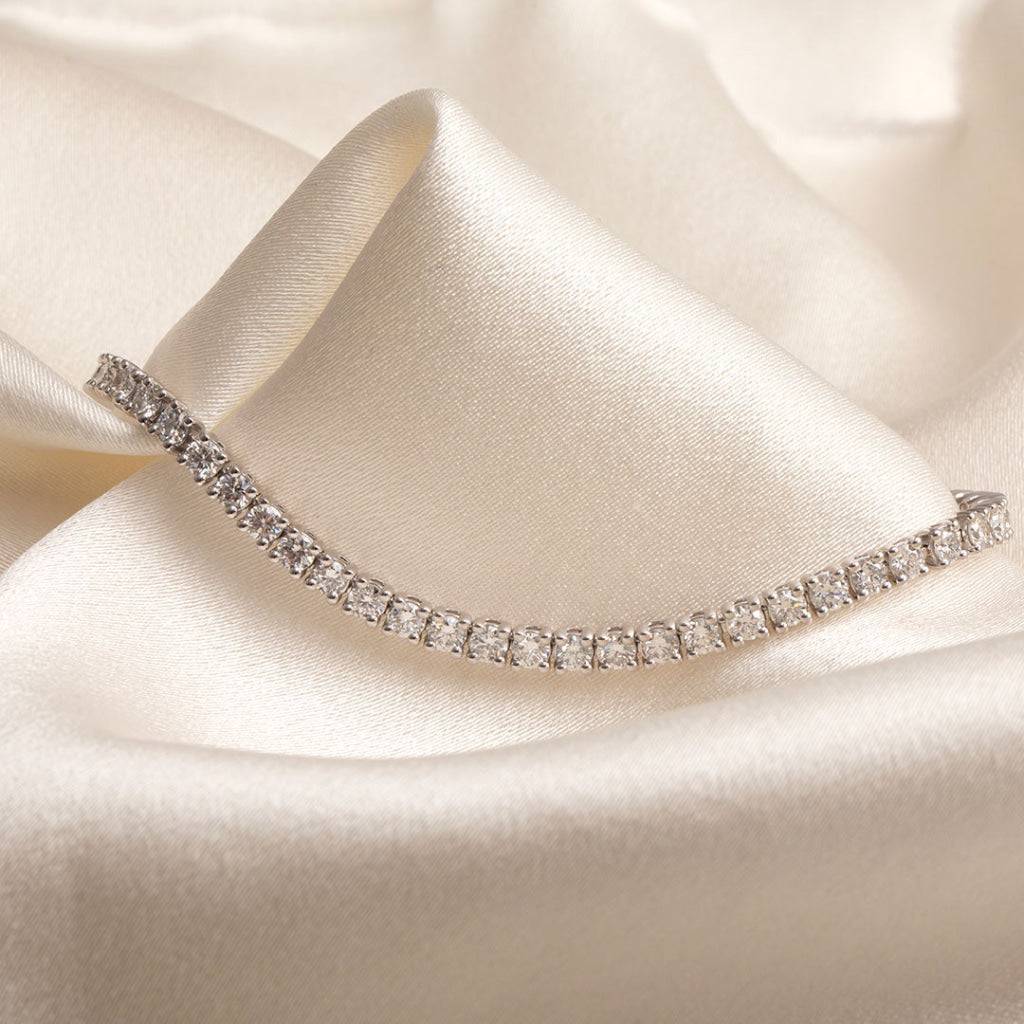 Faith - 5ct | 9ct White Gold Lab Grown Tennis Bracelet