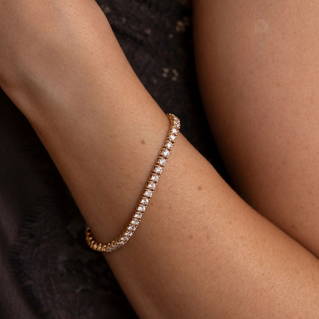 FAITH - 5ct | Lab Grown Diamond Tennis Bracelet in 9ct Gold