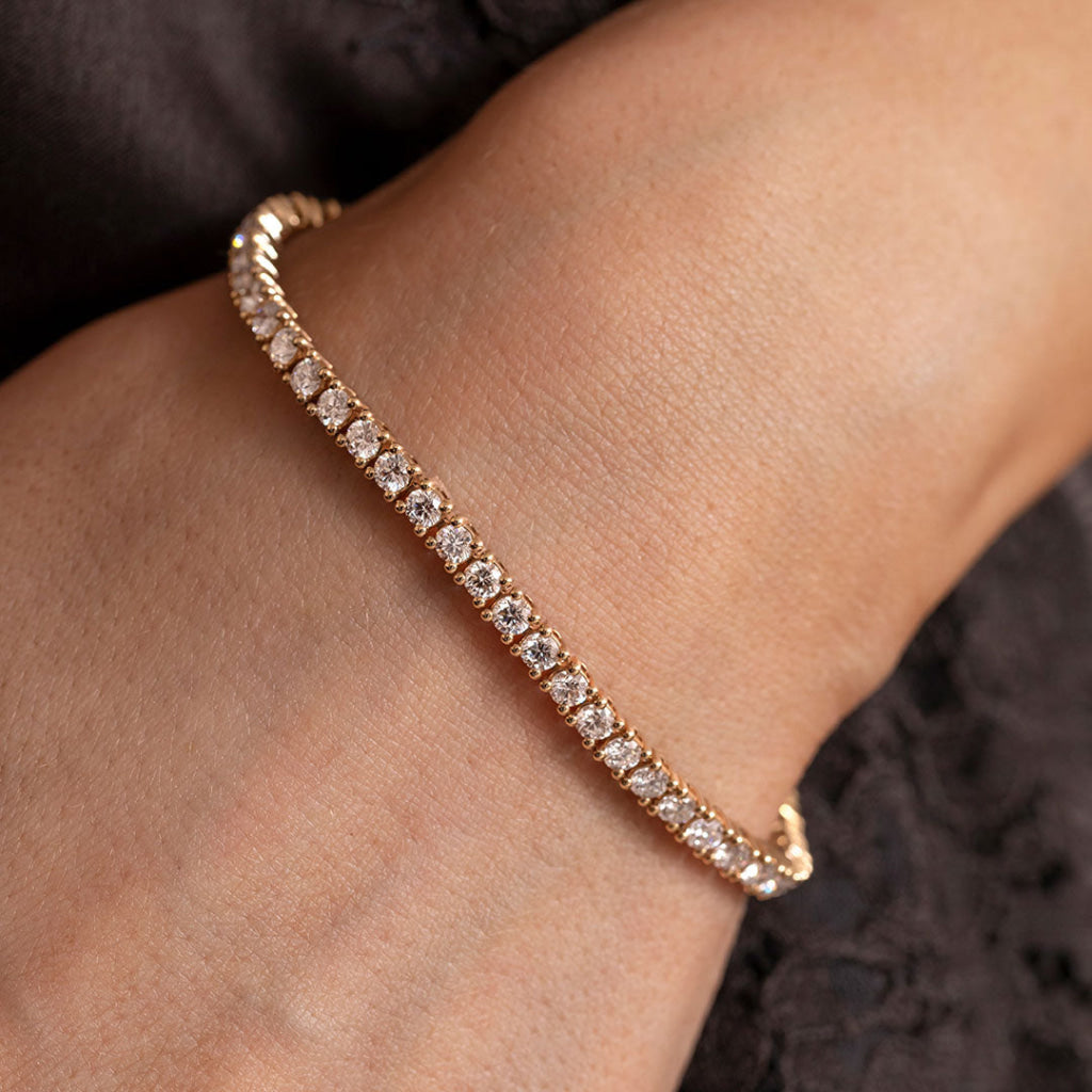 FAITH - 5ct | Lab Grown Diamond Tennis Bracelet in 9ct Gold