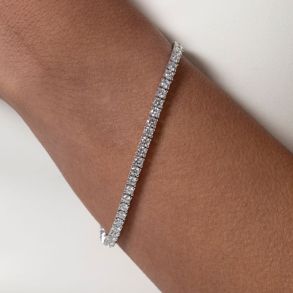 FAITH - 5ct | Lab Grown Diamond Tennis Bracelet in 9ct White Gold