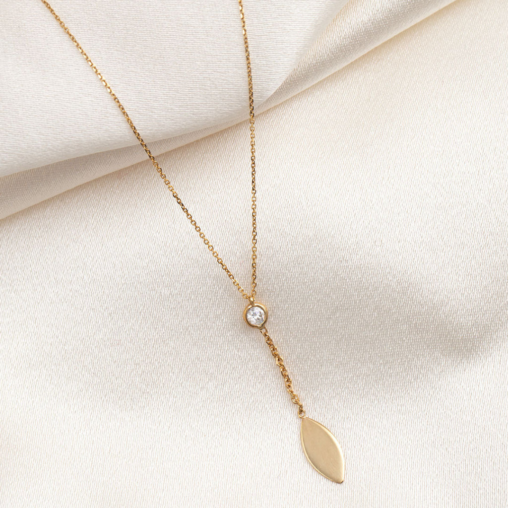 Falling Leaf Necklace | 9ct Gold - Necklace