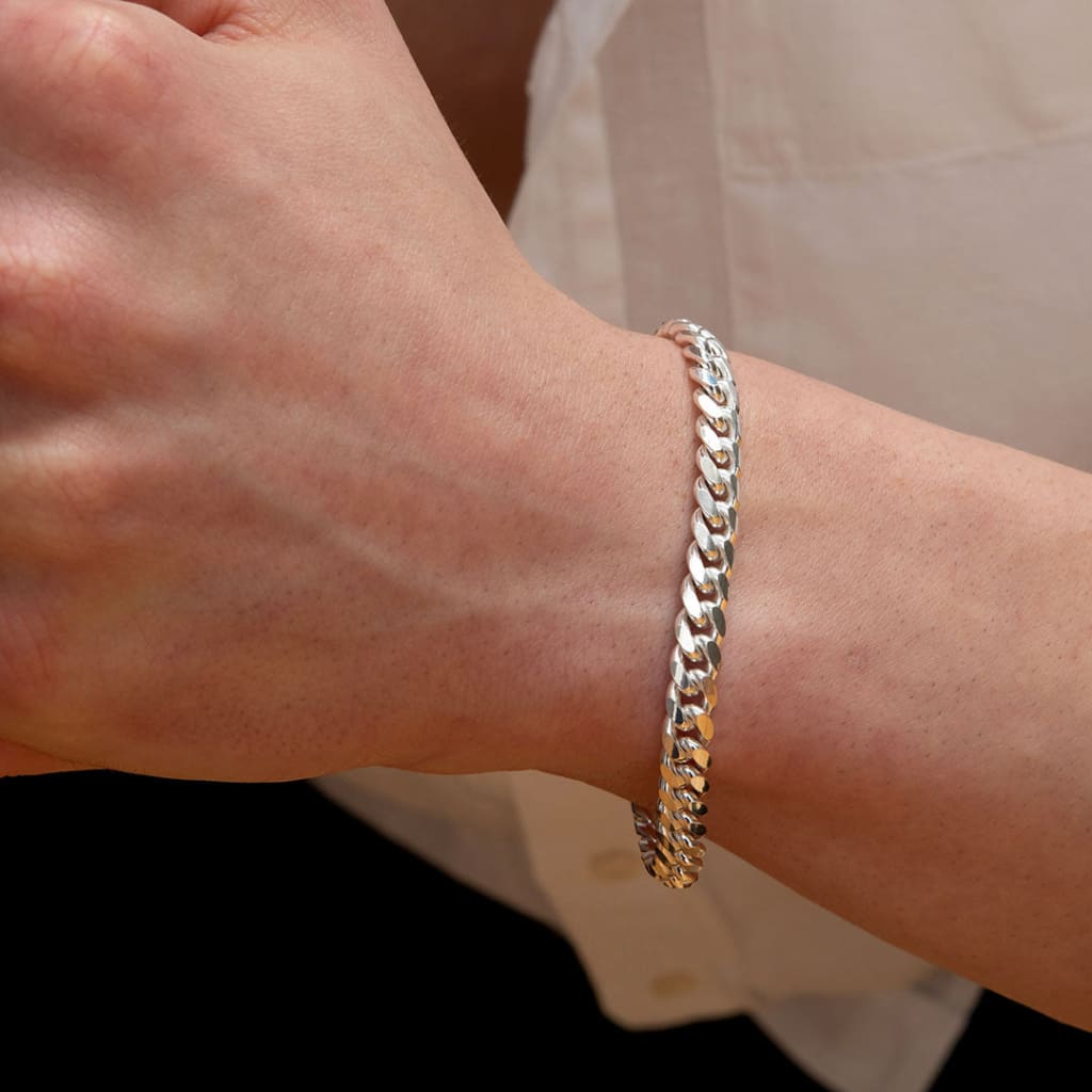 Gents Curb Bracelet | Sterling Silver - Bracelet