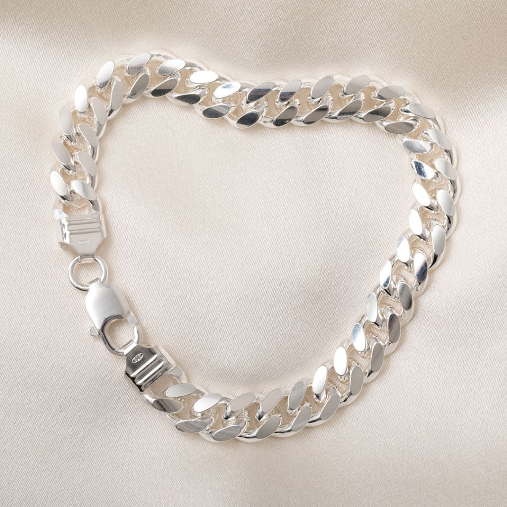 Faolan | 8’’ Sterling Silver Cuban Gents Bracelet - Bracelet