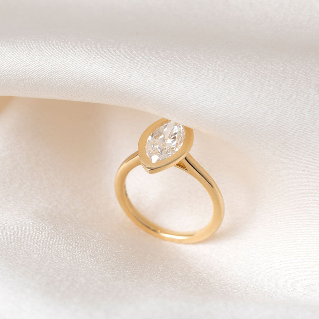 FARAH 2ct | Marquise Bezel Set Lab Grown Diamond Engagement
