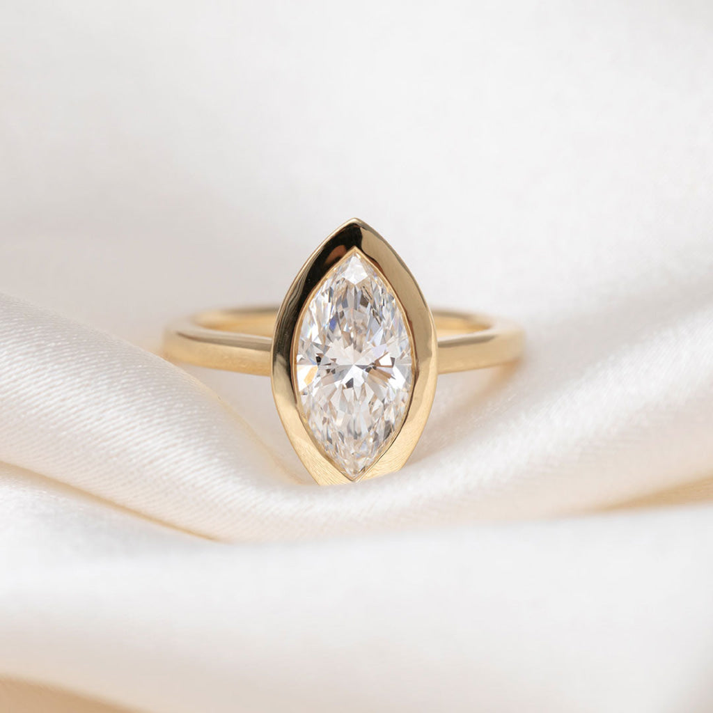 FARAH 2ct | Marquise Bezel Set Lab Grown Diamond Engagement