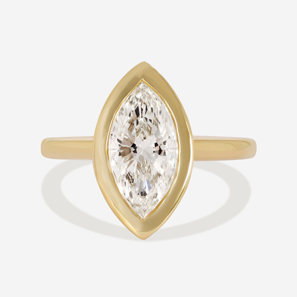 FARAH 2ct | Marquise Bezel Set Lab Grown Diamond Engagement