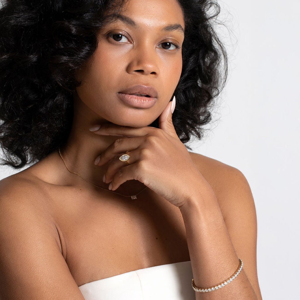 FARAH 2ct | Marquise Bezel Set Lab Grown Diamond Engagement