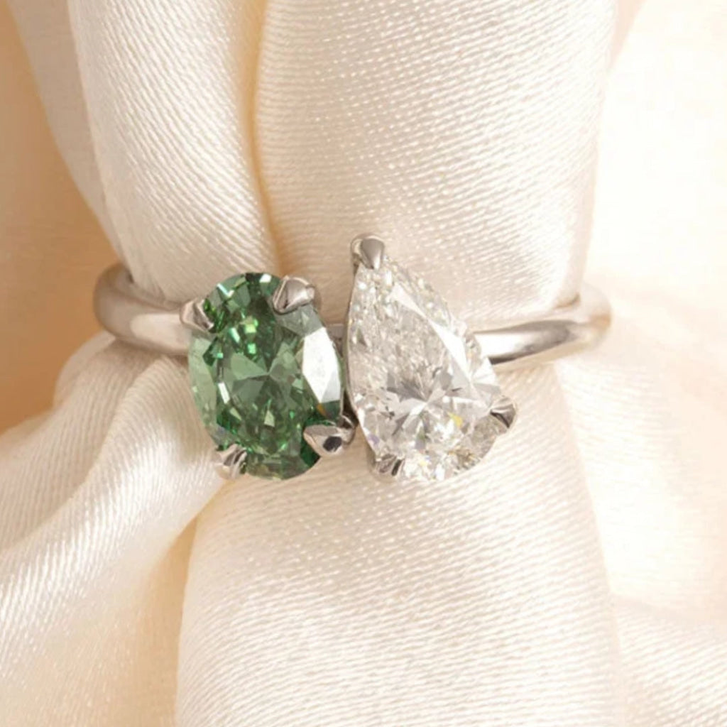 FAUNA | Pear & Oval Toi Et Moi Lab Diamond Engagement Ring