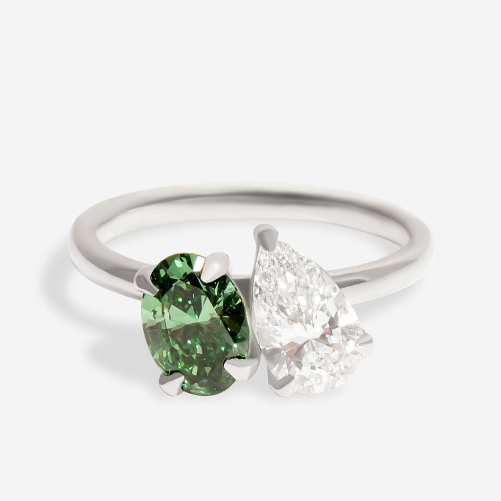 FAUNA | Pear & Oval Toi Et Moi Lab Diamond Engagement Ring