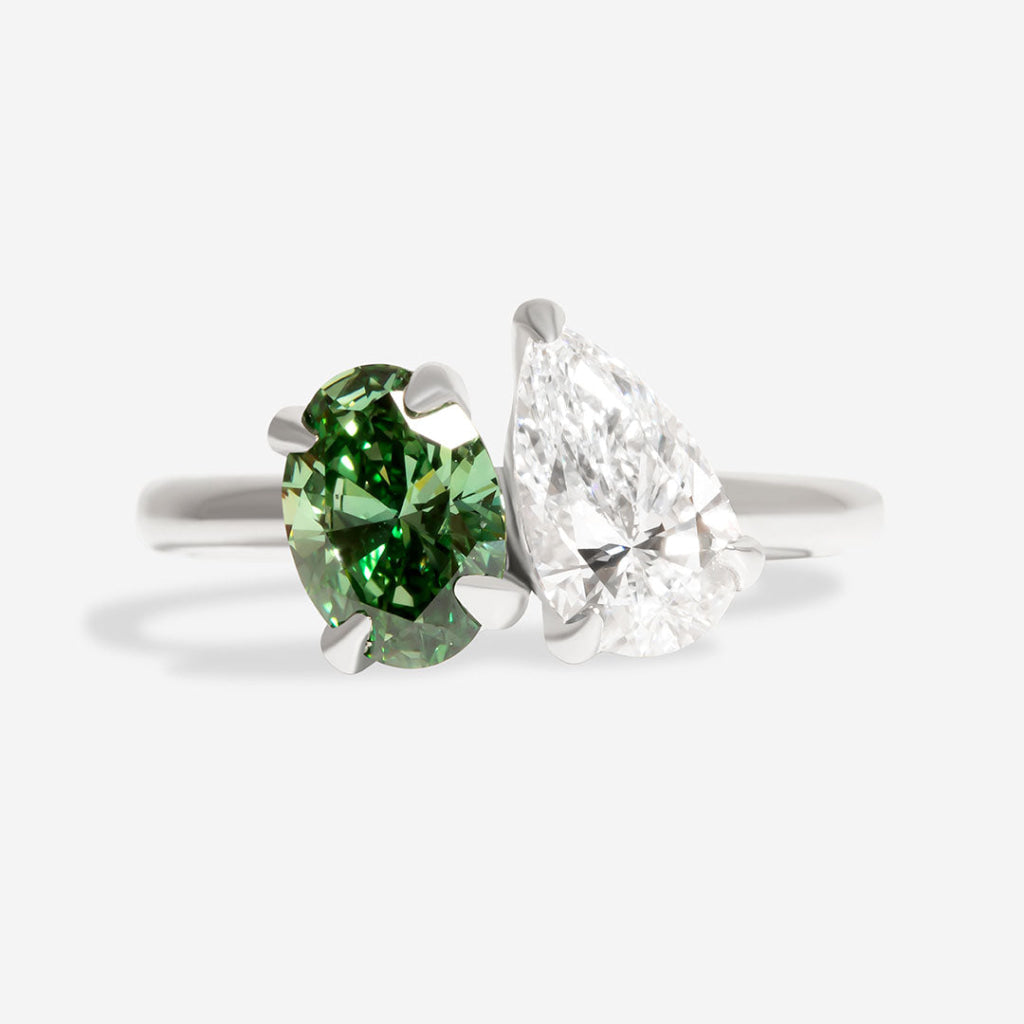 FAUNA | Pear & Oval Toi Et Moi Lab Diamond Engagement Ring