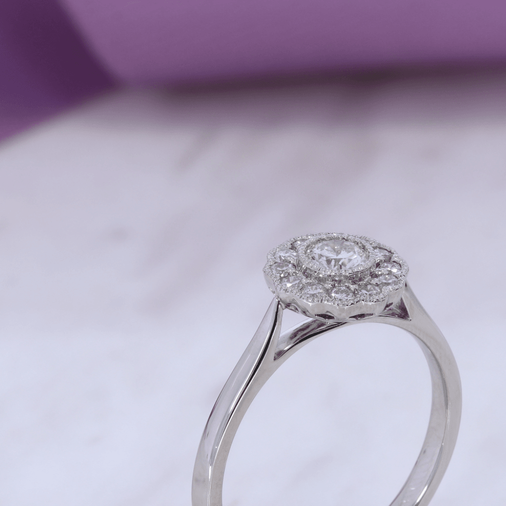 Fawn Diamond Engagement Ring Side View