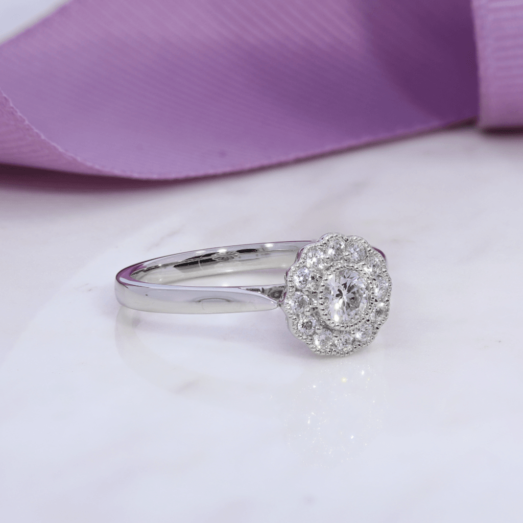 Fawn Halo diamond engagement ring