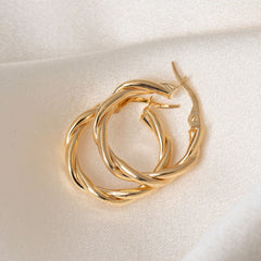 Fierce Hoop Earrings 15mm | 9ct Gold - Earrings