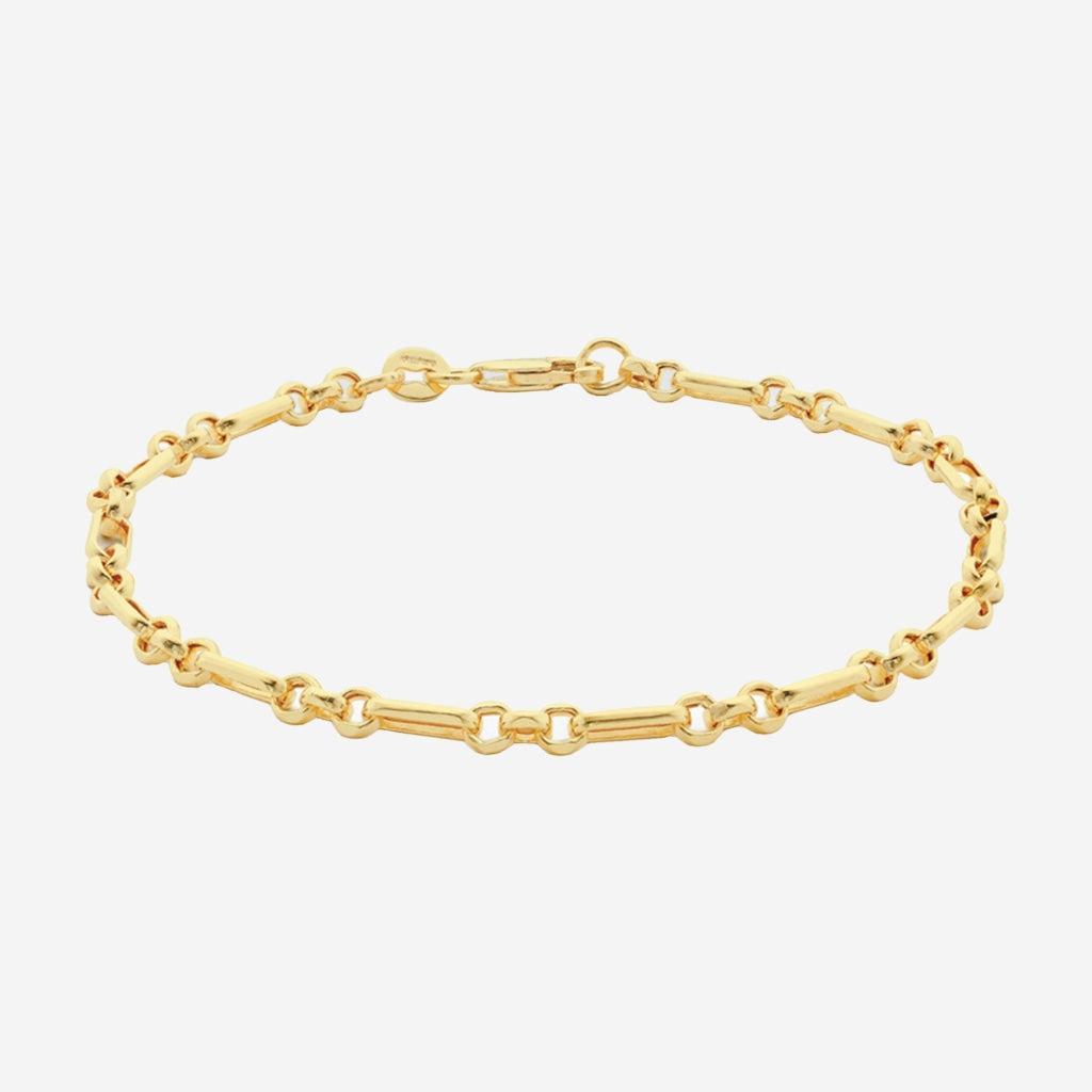 Figaro Belcher Chain Bracelet | 9ct Gold - Bracelet