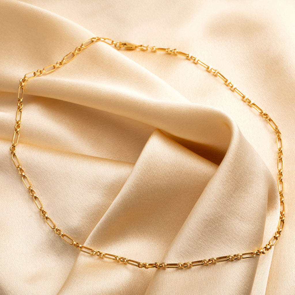 Figaro Belcher Necklace | 9ct Gold - Necklace