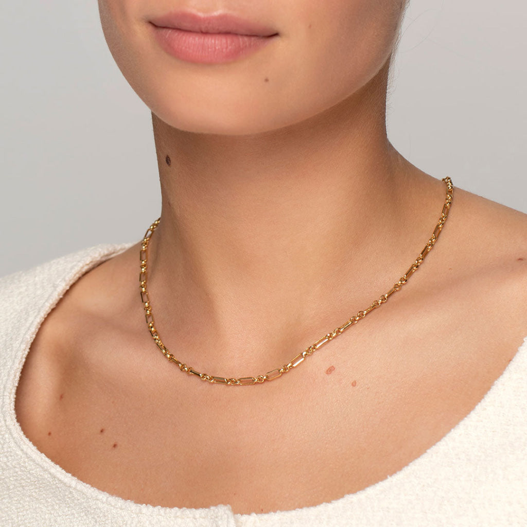 Figaro Belcher Necklace | 9ct Gold - Necklace