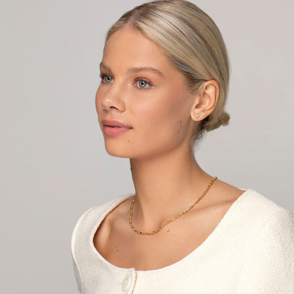 Figaro Belcher Necklace | 9ct Gold - Necklace