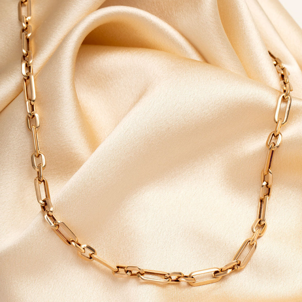 Figaro Paper-Chain Necklace | 9ct Gold - Necklace