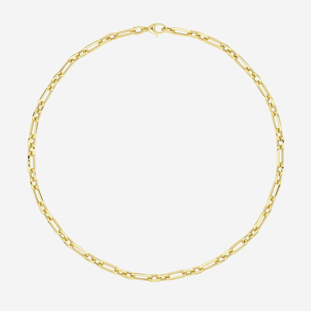 Figaro Paper-Chain Necklace | 9ct Gold - Necklace
