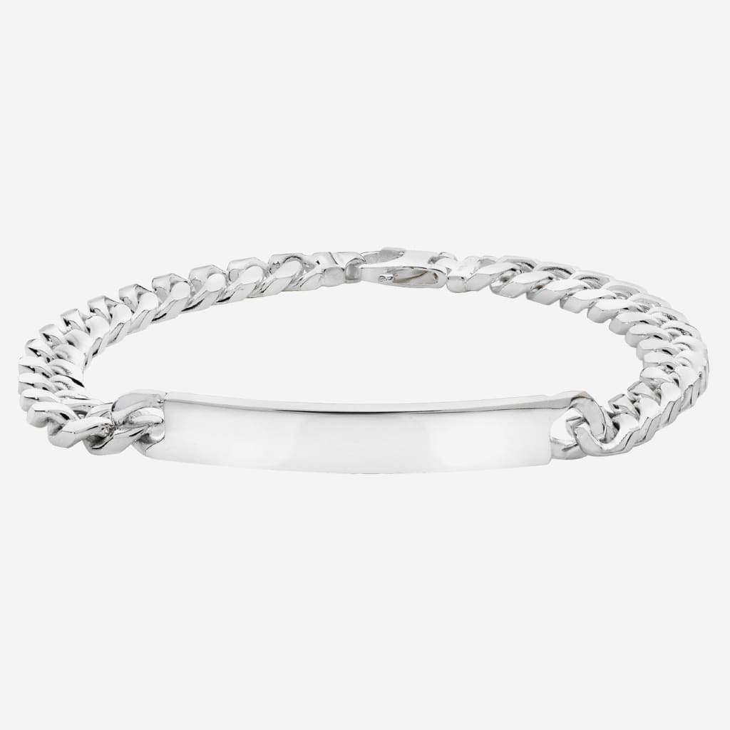 Gents Solid ID Bracelet | Sterling Silver - Bracelet