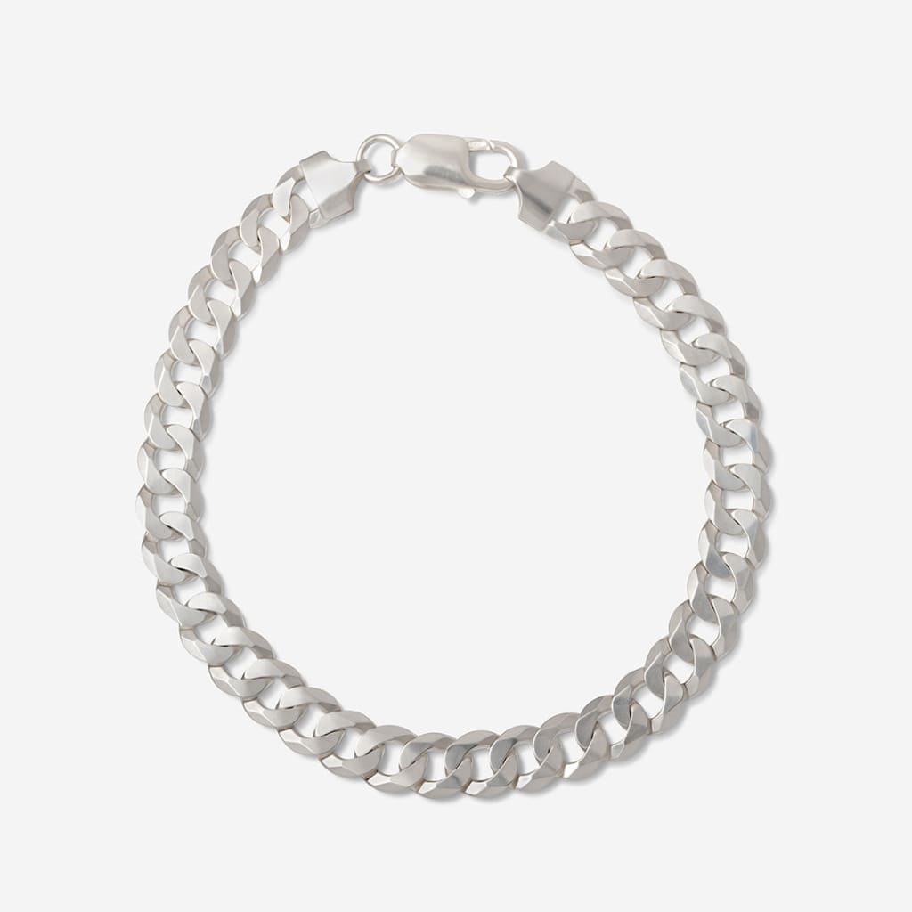 Fintan | 8’’ Silver Curb Bracelet - Bracelet