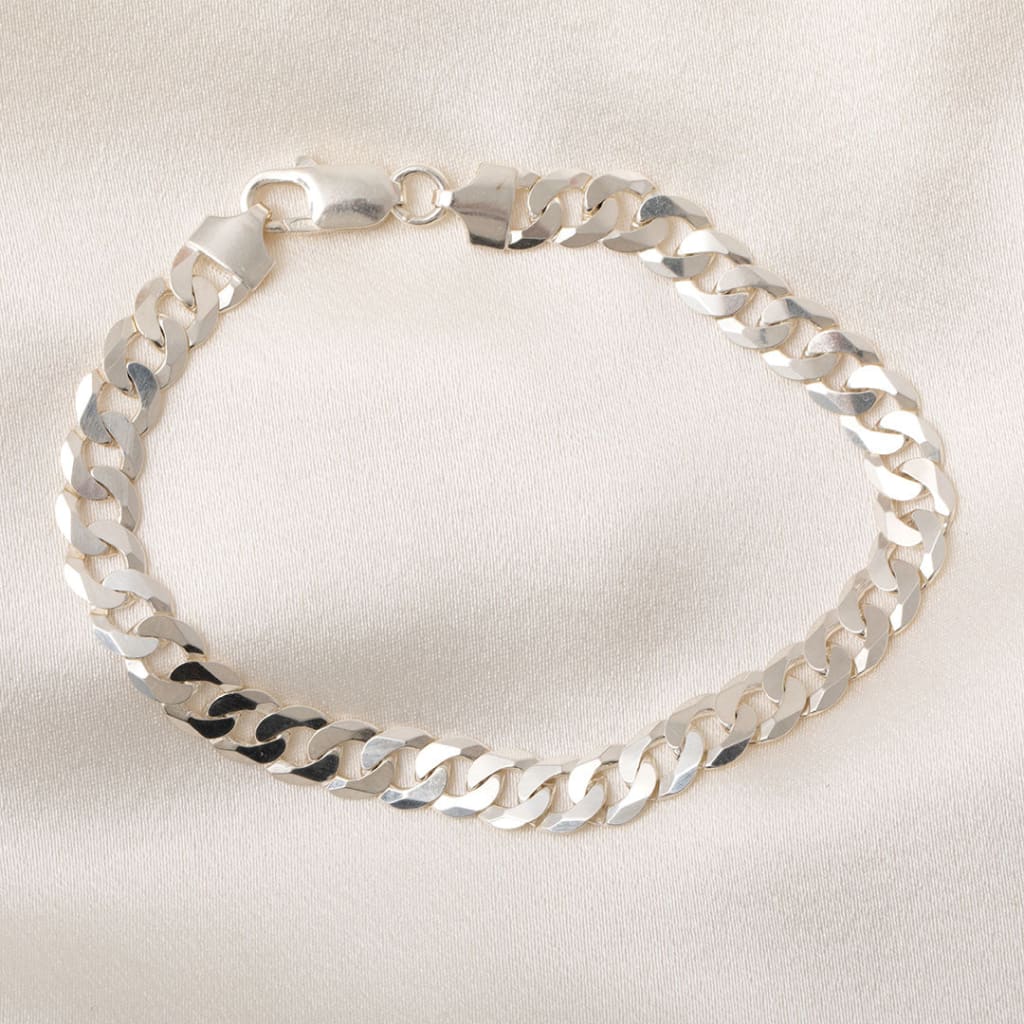 Fintan | 8’’ Silver Curb Bracelet - Bracelet