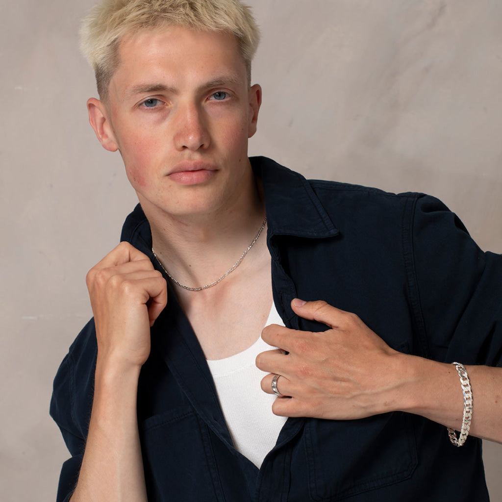 Fintan | 8’’ Sterling Silver Curb Bracelet - Bracelet