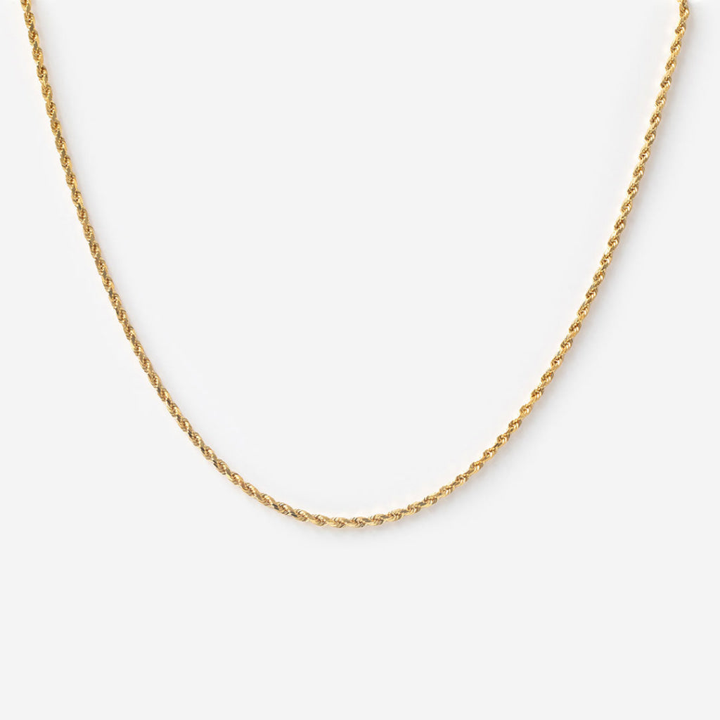 Fisher Necklace 18’’ | 9ct Gold Solid Link Chain - 18’’
